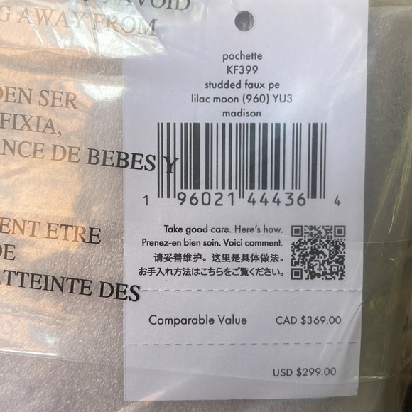 kate spade Pearl Pochette Demi mini bag Lilac Moonlight NWT - Picture 5 of 7